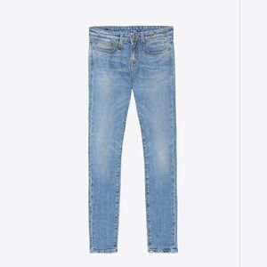R13 Alison Skinny Jeans Light Wash Leyton Clean Sz 29 Made in Italy